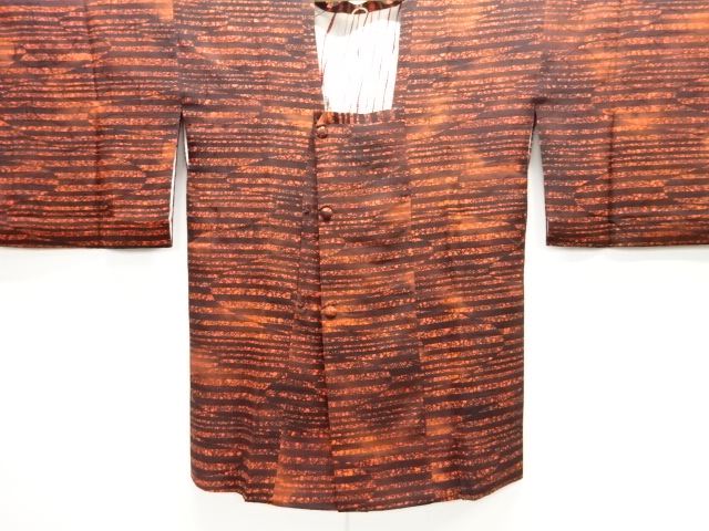 横段にのり散らし模様道行コート